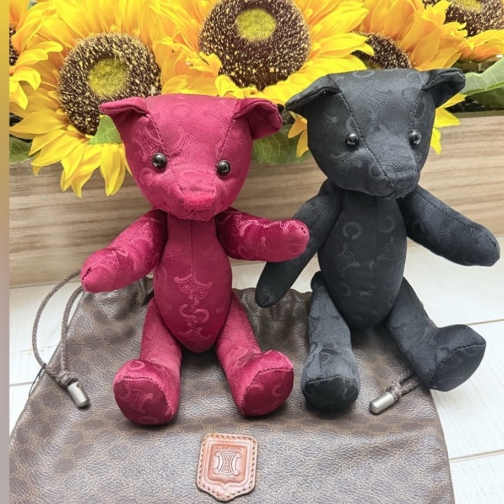 Celine Silk Teddy Bear & Pouch